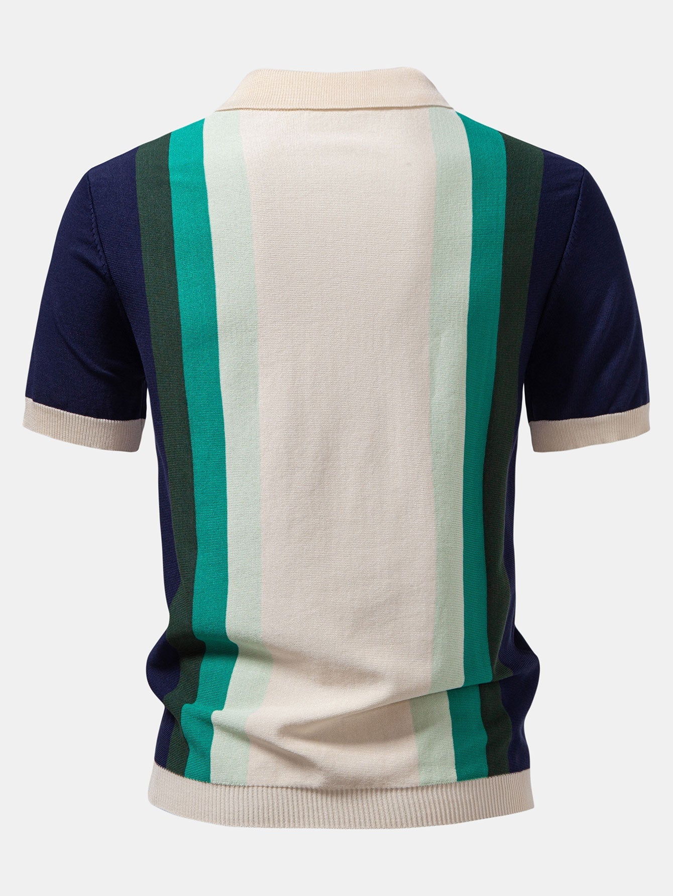 Striped Knitted Polo Shirt