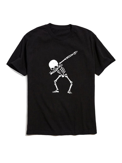 Cool Skeleton Graphic Crew Neck T-Shirts