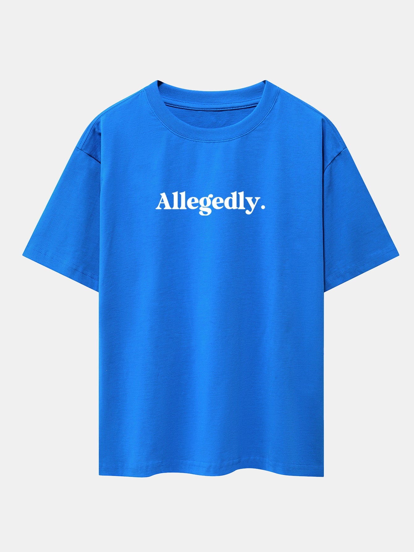 Allegedly Print Drop Shoulder Oversize T-Shirt
