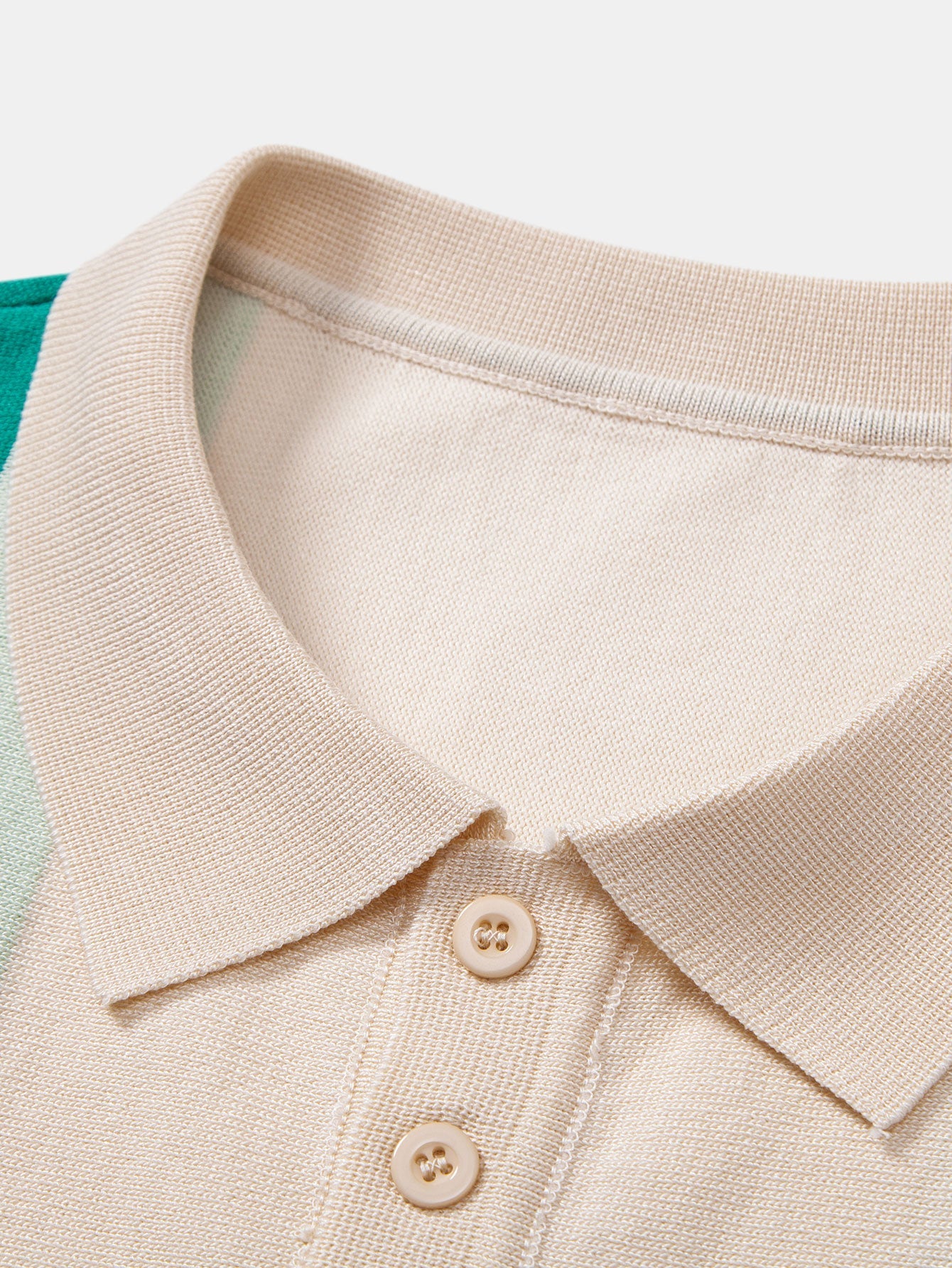 Striped Knitted Polo Shirt