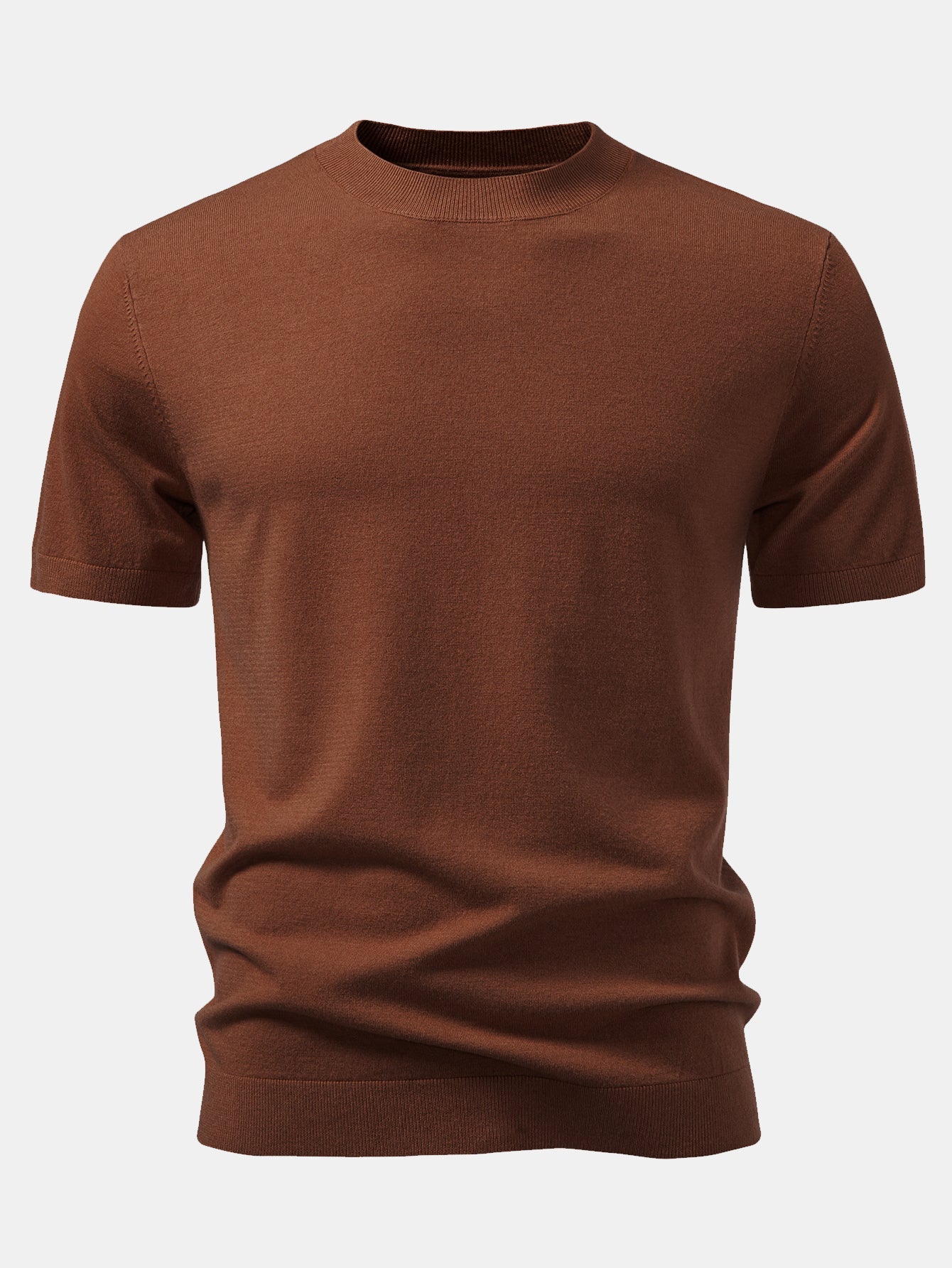 Solid Knitted Sweater T-Shirt