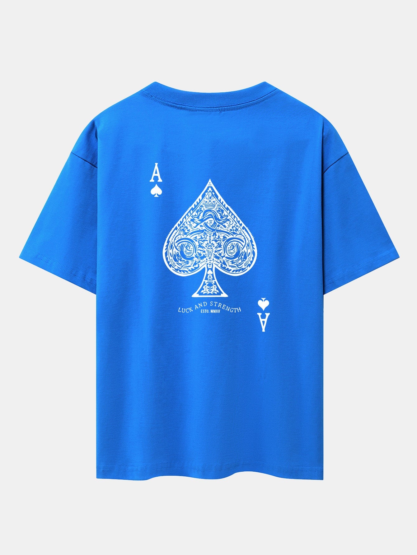 Ace Of Spades Print Drop Shoulder Oversize T-Shirt