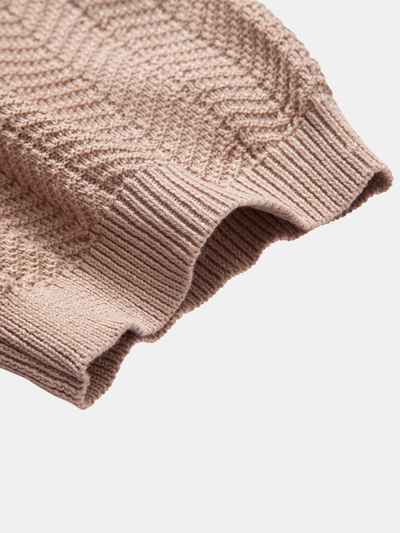 Textured Knitted V Neck T-Shirt