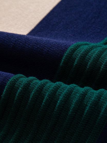 Textured Color Block Knit Polo