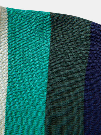 Striped Knitted Polo Shirt