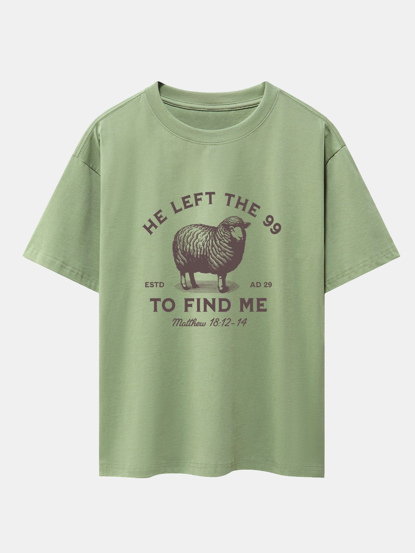 The Lost Lamb Print Drop Shoulder Oversize T-Shirt