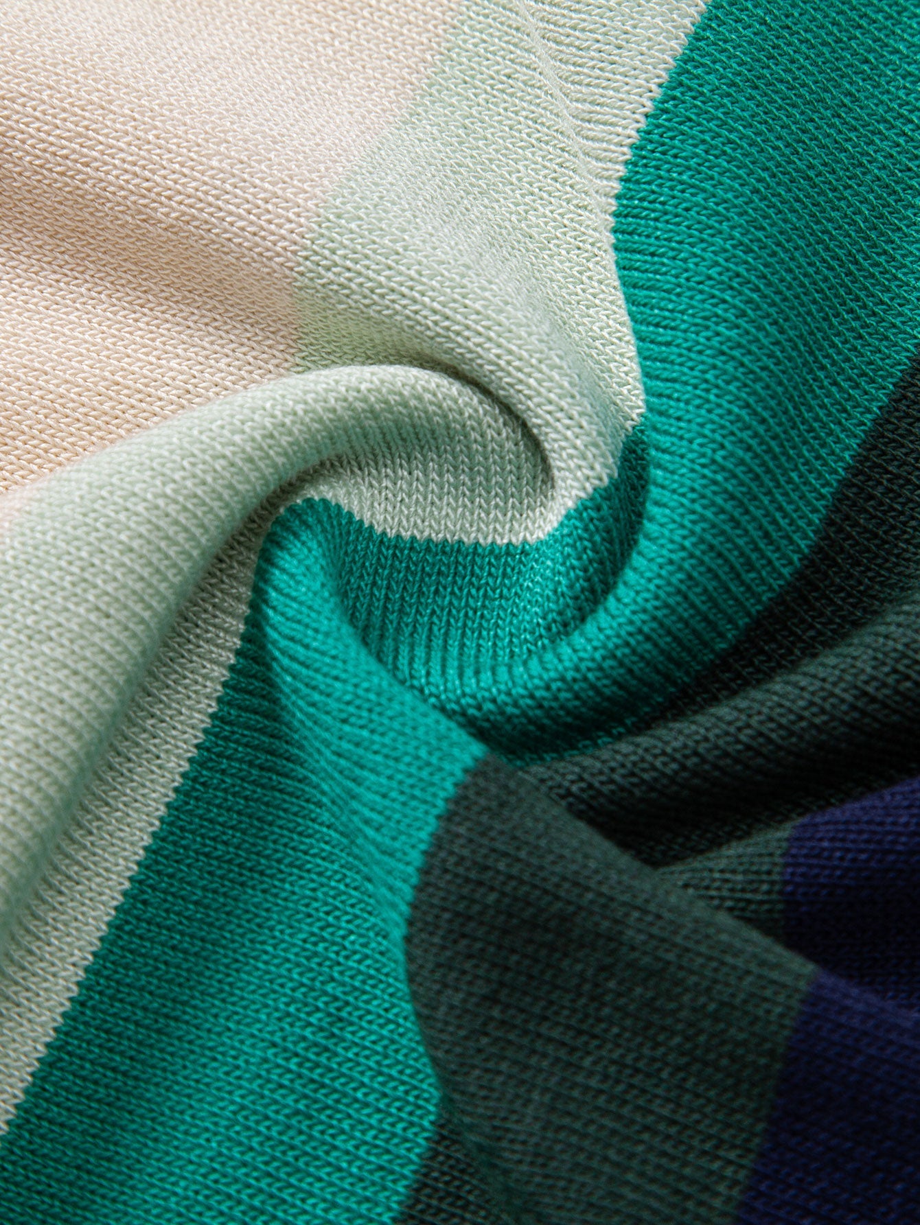 Striped Knitted Polo Shirt