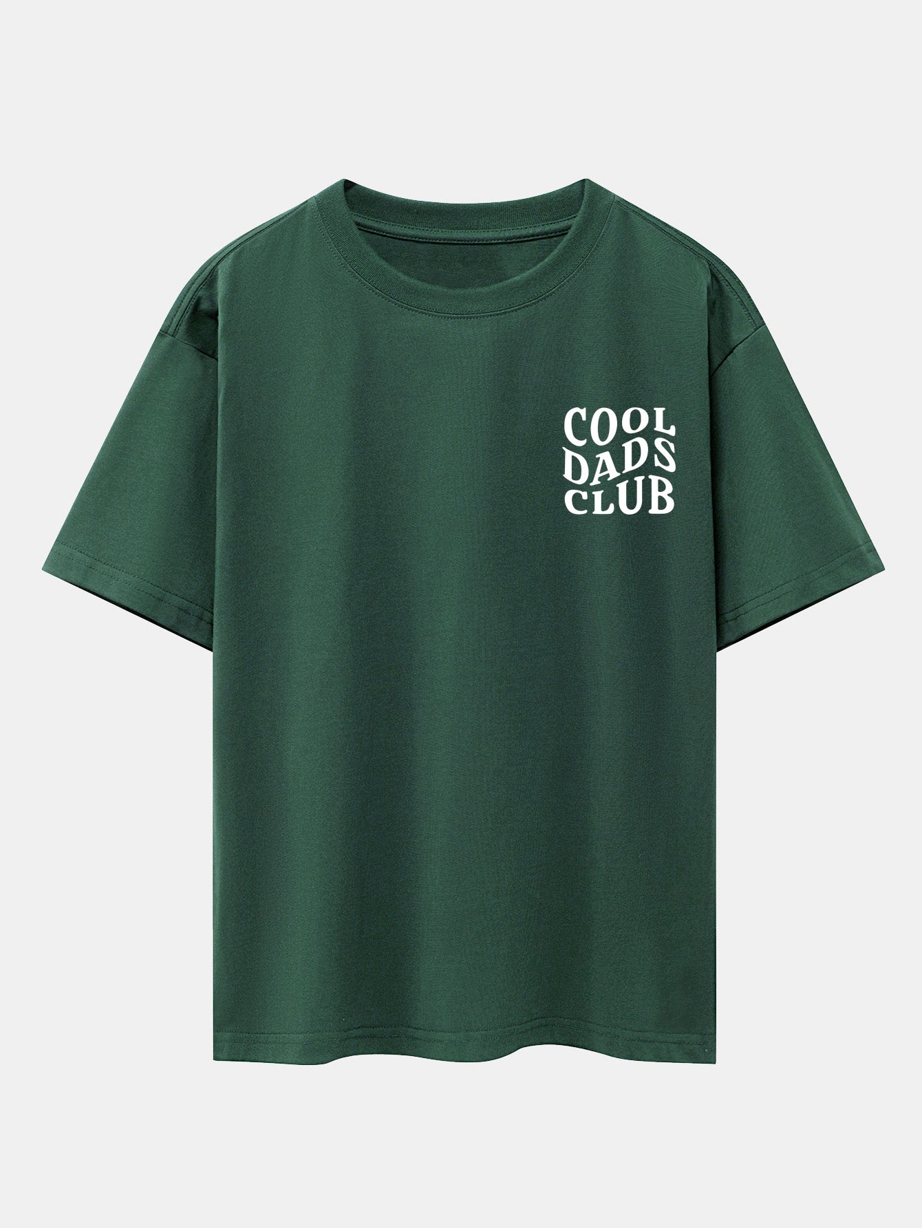 Cool Dads Club Print Drop Shoulder Oversize T-Shirt