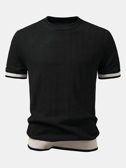 Textured Knitted T-Shirt