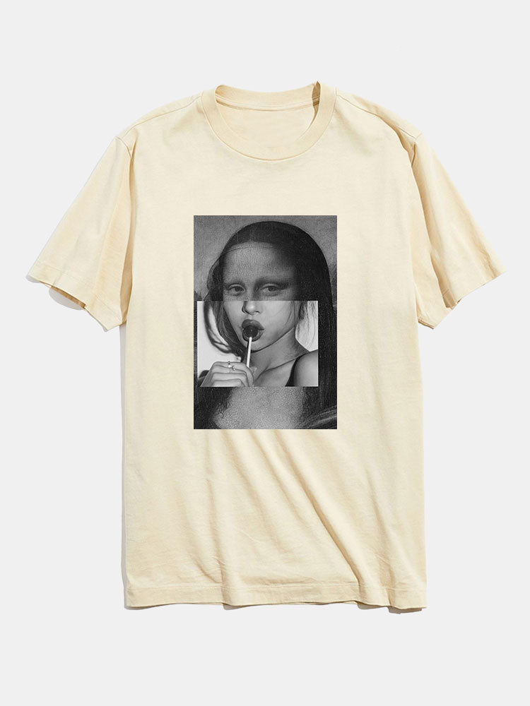 Mona Lisa & Candy Girl Funny T-Shirts