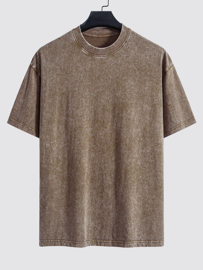 3 Pieces Washed Distressed Drop Shoulder T-Shirt