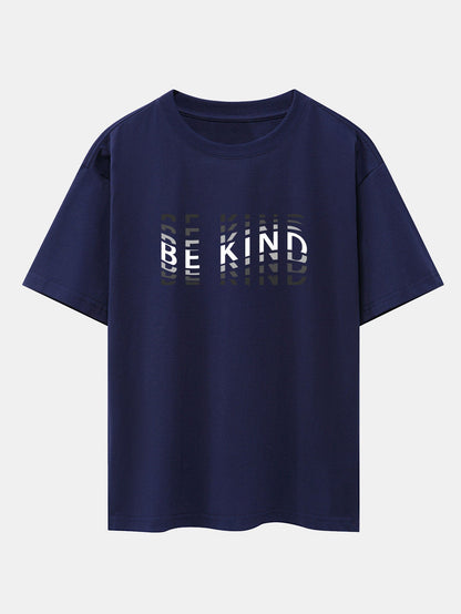 Be Kind Print Drop Shoulder Oversize T-Shirt