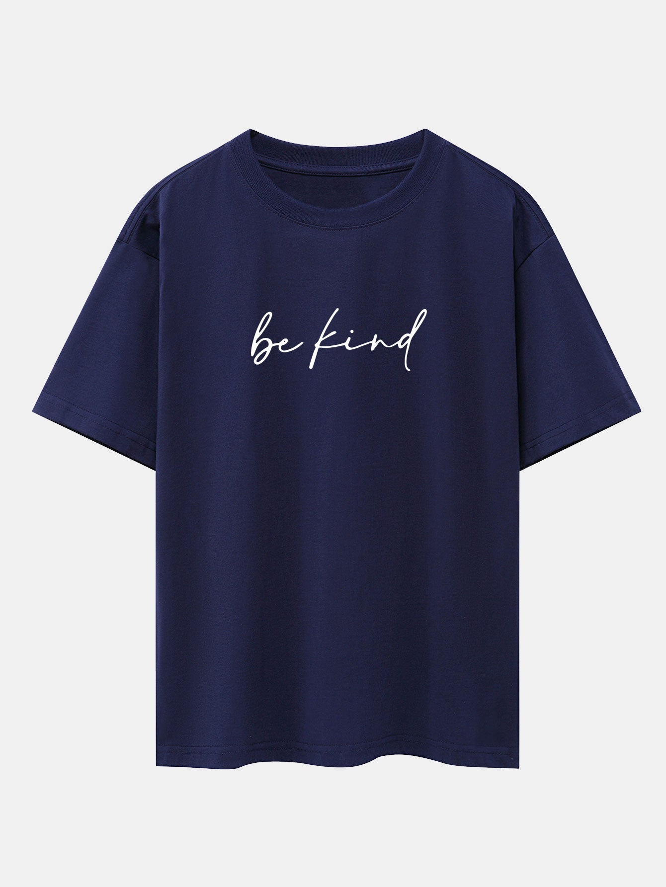 Be Kind Print Drop Shoulder Oversize T-Shirt