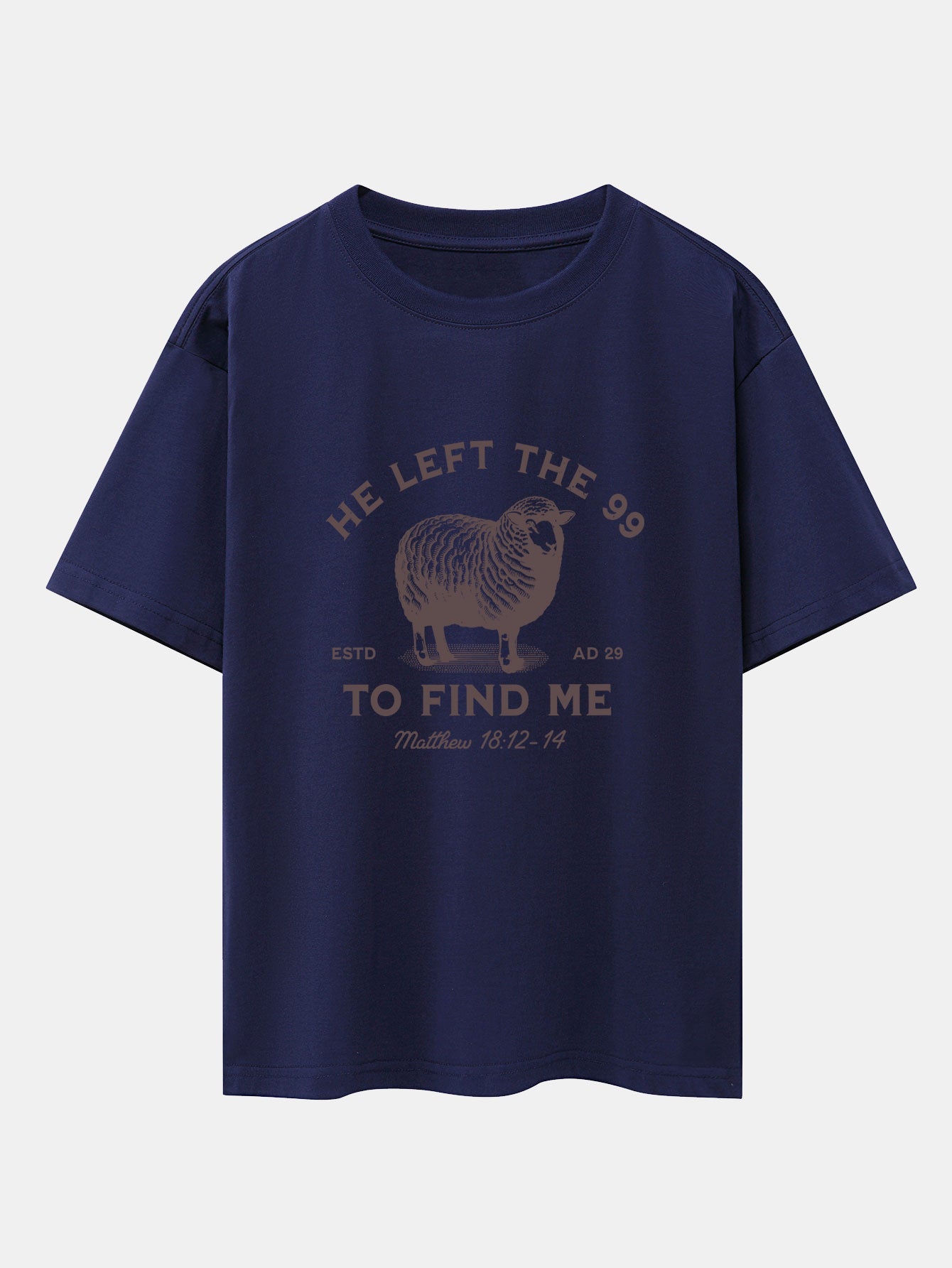 The Lost Lamb Print Drop Shoulder Oversize T-Shirt