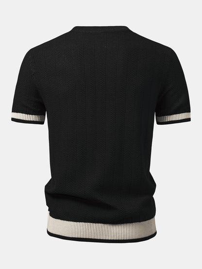 Textured Knitted T-Shirt