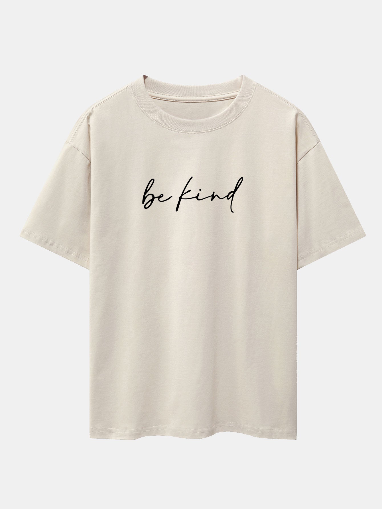Be Kind Print Drop Shoulder Oversize T-Shirt