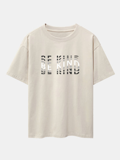 Be Kind Print Drop Shoulder Oversize T-Shirt