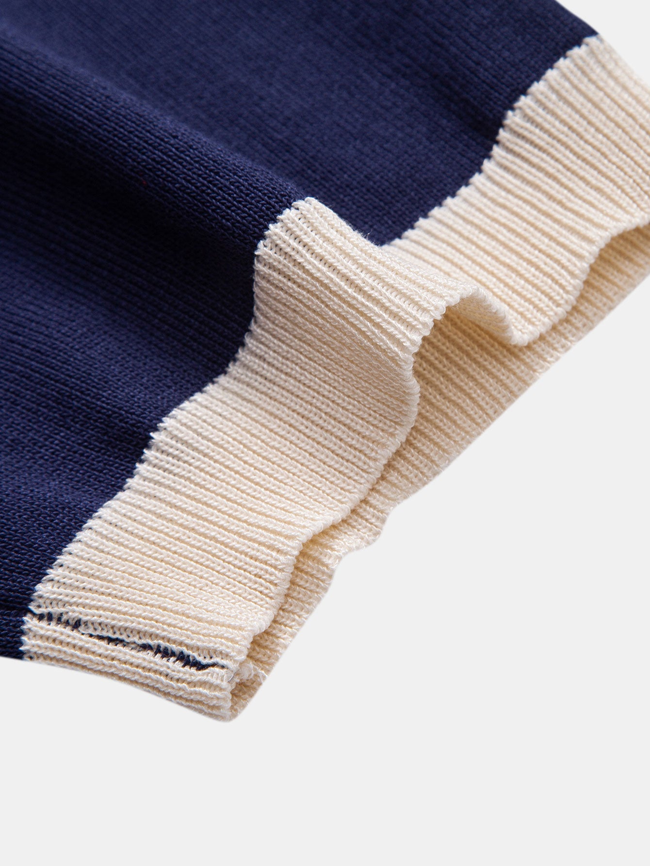 Striped Knitted Polo Shirt