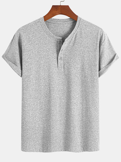 5 Pieces Cotton Henley T-Shirts