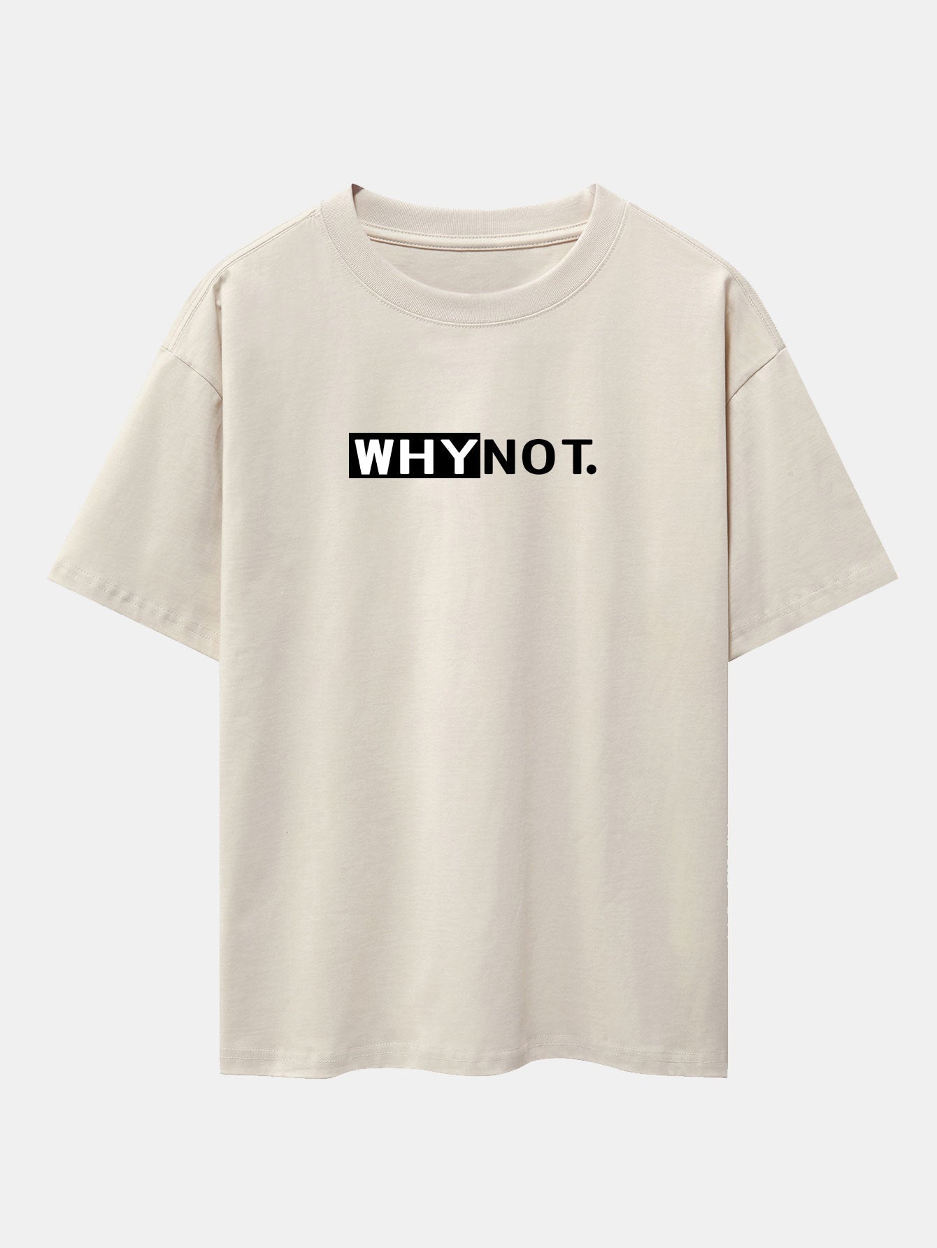 Why Not Print Drop Shoulder Oversize T-Shirt