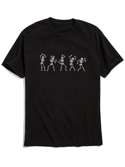 Dancing Skeleton Print T-Shirt