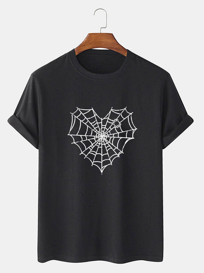 Spider Web Print T-Shirt