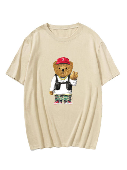 Cartoon Bear Print T-Shirt