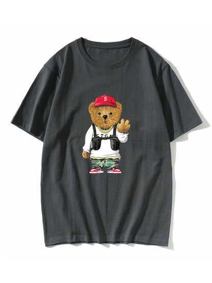 Cartoon Bear Print T-Shirt