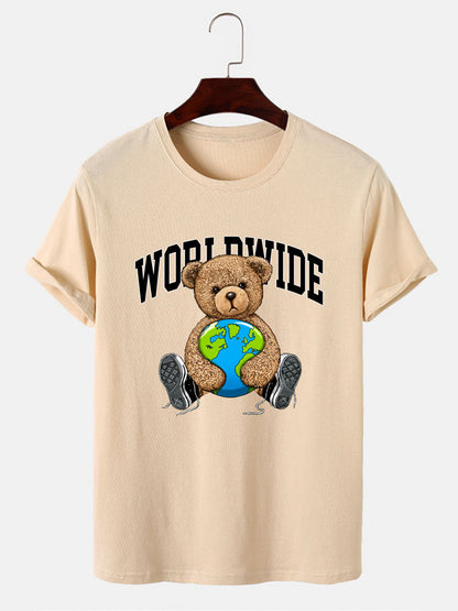 Worldwide Bear Print T-Shirt