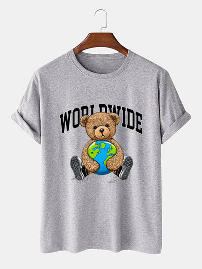 Worldwide Bear Print T-Shirt