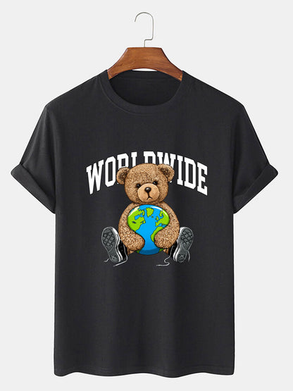 Worldwide Bear Print T-Shirt