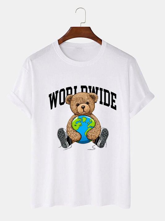 Worldwide Bear Print T-Shirt