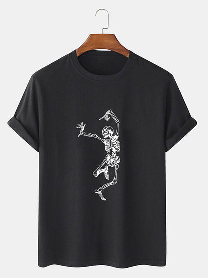 Dancing Skeleton Print T-Shirt