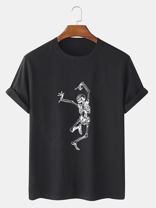Dancing Skeleton Print T-Shirt
