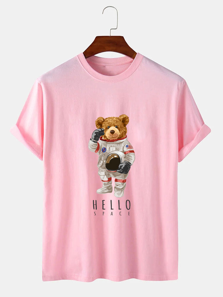 Astronaut Bear Print T-Shirt
