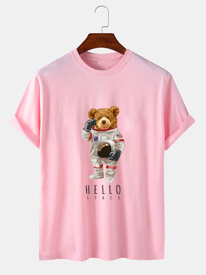 Astronaut Bear Print T-Shirt