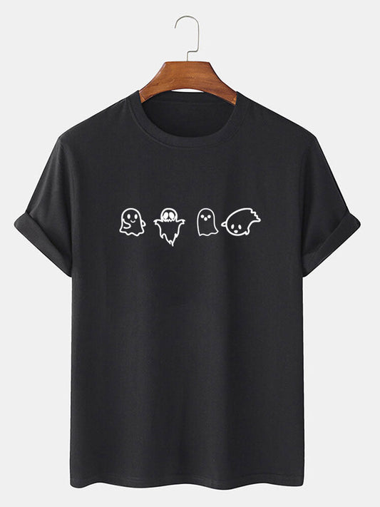 Halloween Funny Ghost Print T-Shirt