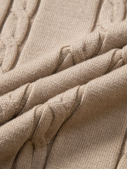 Long Sleeve Twist Knit Polo Shirt
