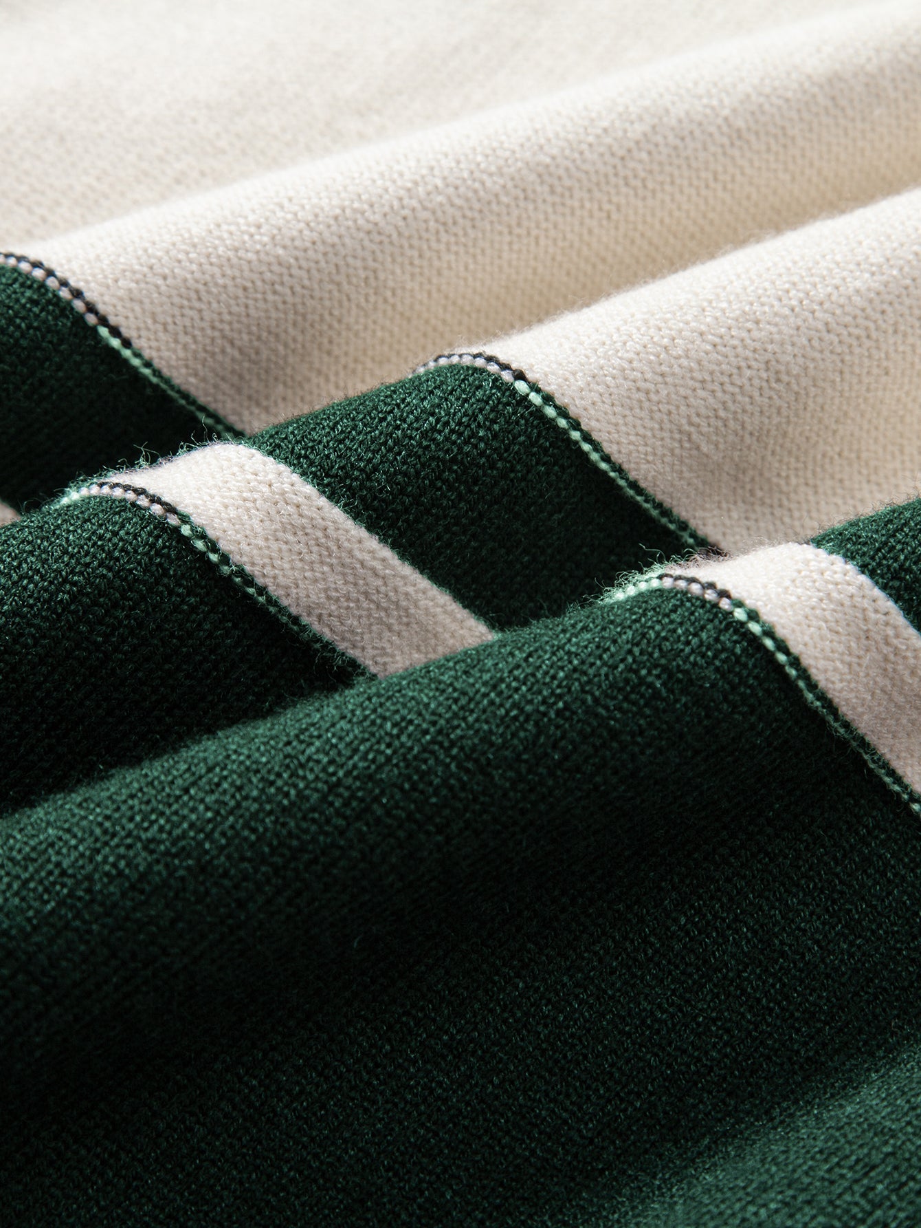 Long Sleeve Color Block Knit Polo Shirt