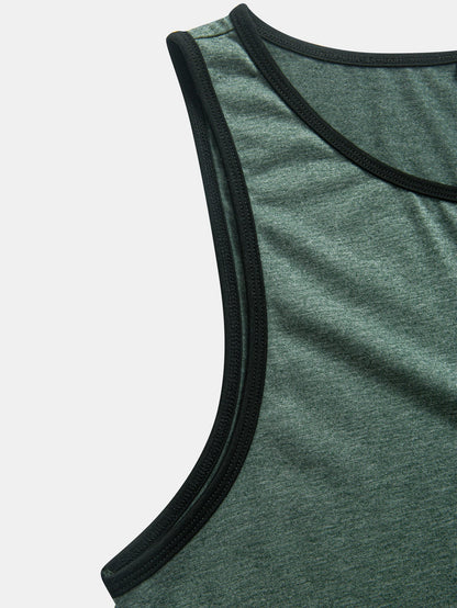 Tank Top With Wave Pattern Pocket