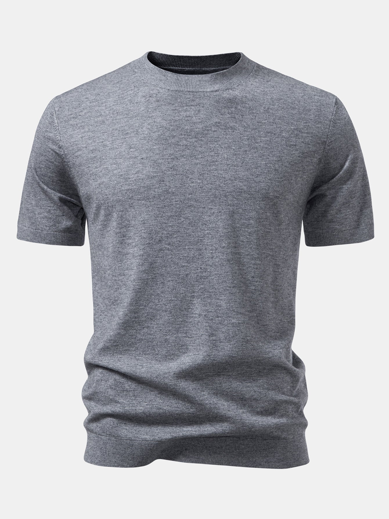 Solid Knitted Sweater T-Shirt