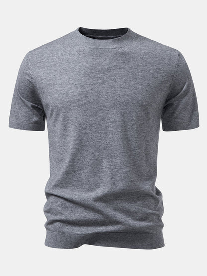 Solid Knitted Sweater T-Shirt