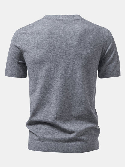 Solid Knitted Sweater T-Shirt