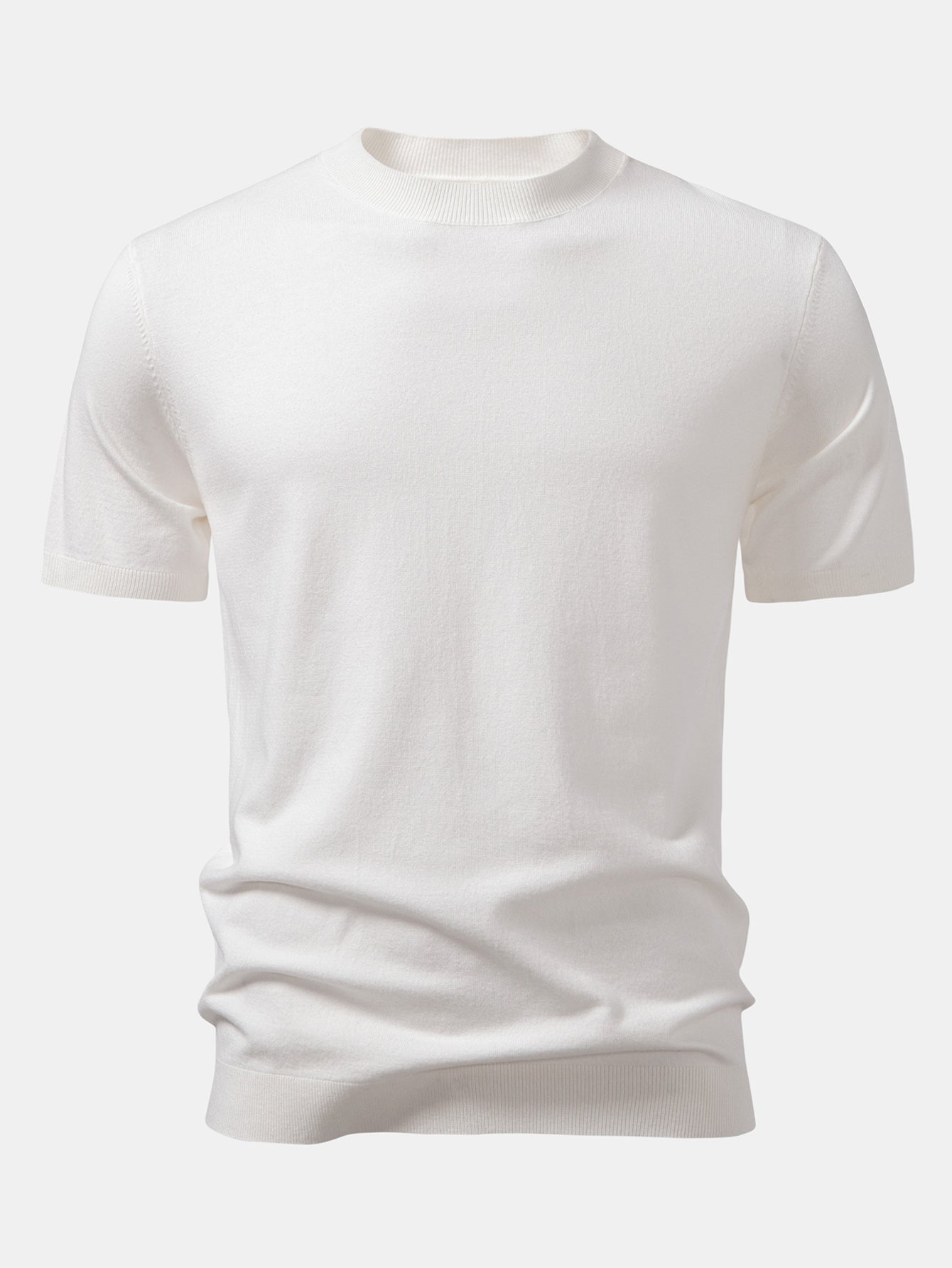 Solid Knitted Sweater T-Shirt