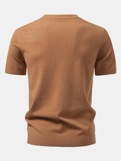 Solid Knitted Sweater T-Shirt