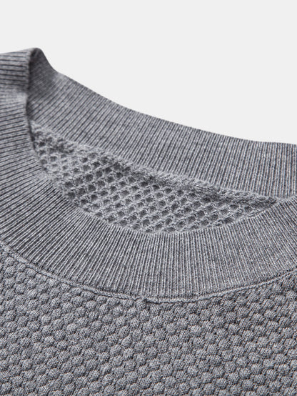Pineapple Texture Knitted Sweater T-Shirt