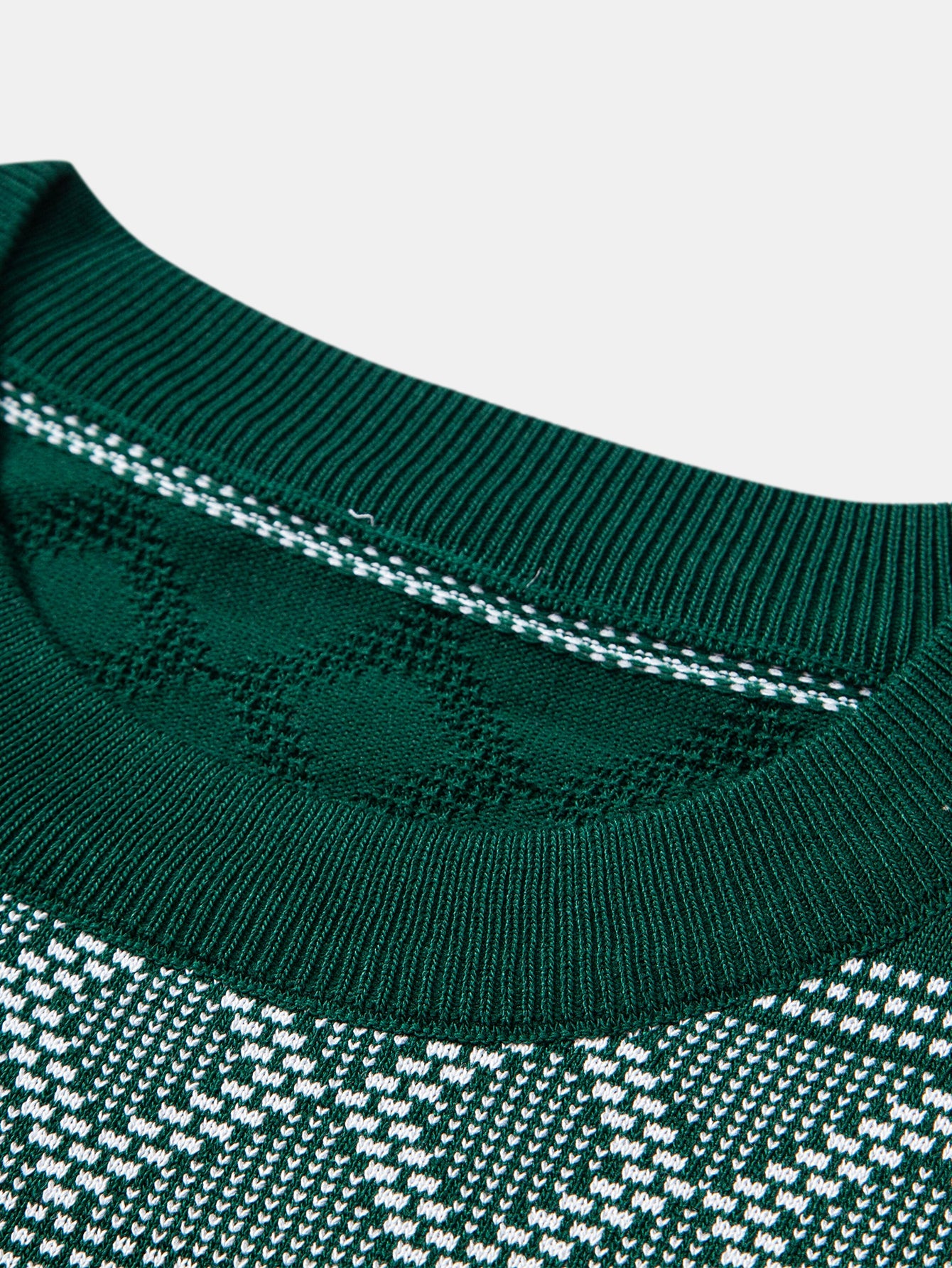 Rhombus Geometry Knitted Sweater T-Shirt