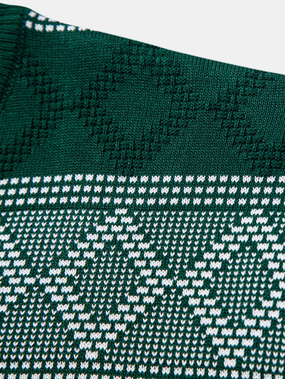 Rhombus Geometry Knitted Sweater T-Shirt