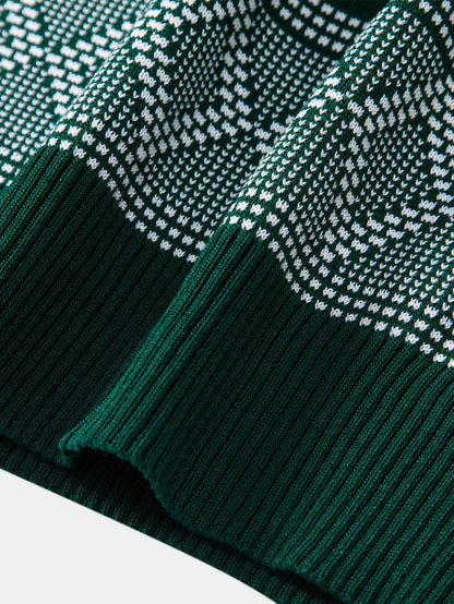 Rhombus Geometry Knitted Sweater T-Shirt