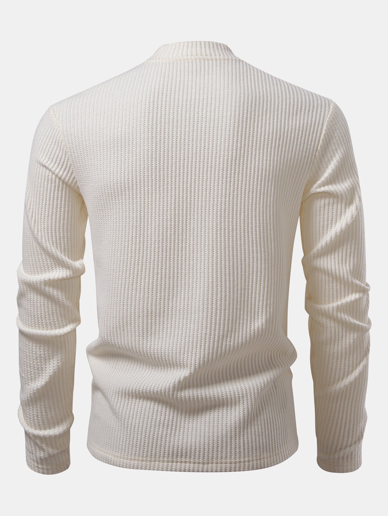 Long Sleeve Waffle Mock Neck T-Shirt